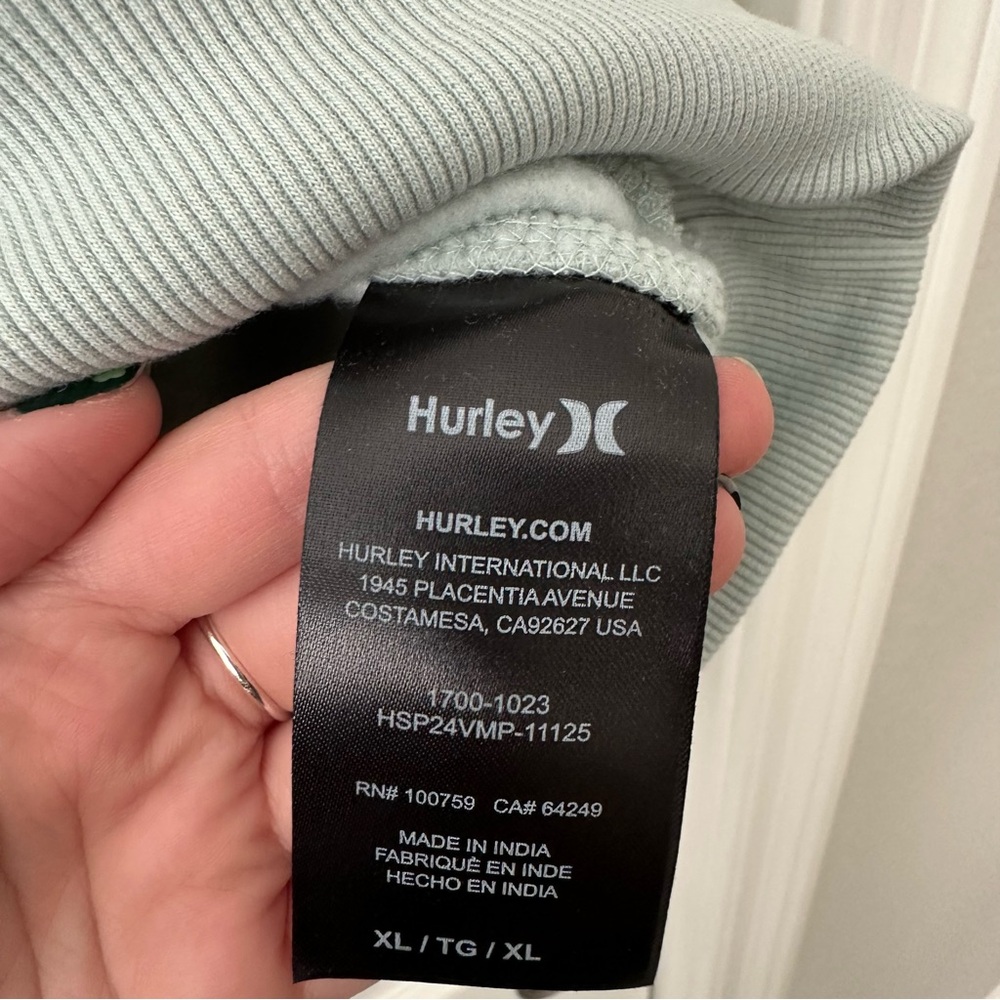 NWOT Men’s Hurley Green Hoodie - Picture 4 of 5